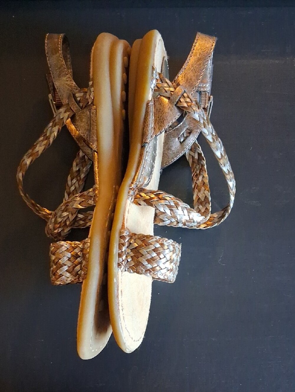 B.O.C. Dena Women's Braided Multi-Tone Metallic Sandals - Picture 8 of 14
